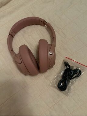 Beribes Pink Over The Ear Wireless Headphones